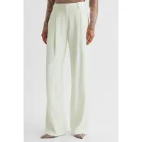 Reiss Pale Yellow Wide-leg & Flared Pants — Mid Rise Taglia: 10 | Pantaloni Outlet | Donna | Giallo