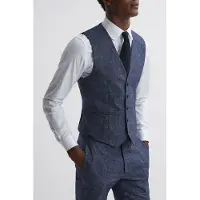 Reiss Prince Of Wales Check Waistcoat — Indigo Taglia: 36 | Gilet Outlet | Uomo | Blu