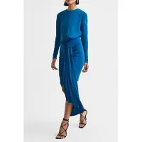 Reiss Teal Midi Skirt — Ruched Detail Taglia: 4 | Minigonne Outlet | Donna
