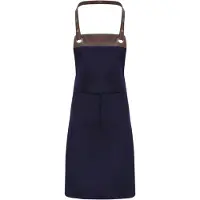 Premier Grembiule Workwear PR123 | Espresso - Lunghezza 86 cm e larghezza 72 cm - Colore: Navy (circa Pantone 533C)/Brown (circa Pantone 4975C) - Dimensioni: 70 x 81 cm