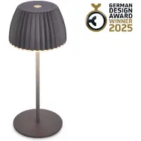 Briloner Lampada LED da tavolo ricaricabile Brilo unplugged Riffle, 20 cm, antracite