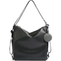 Mandarina Duck Mellow Leather Borsa a tracolla Vera Pelle 30 cm nero