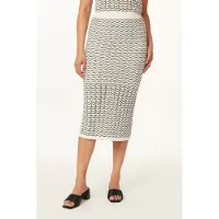 Scotch & Soda Pencil Scallop Knit Skirt Sugar Swizzle / Black Night Taglia: XL | Minigonne Outlet | Donna | Nero