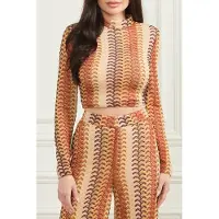 Guess Marciano By Autumn Fearne Top Rust Brown Multi Taglia: S | Magliette intime Outlet | Donna | Marrone