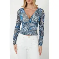 Guess Marciano By Cristal Ls Top Midnight Snake Taglia: XS | Magliette intime Outlet | Donna