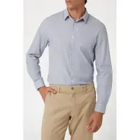 Guess Marciano By Joe It Collar Notche Grey Micro Chain Taglia: 42 | Camicie Casual Outlet | Uomo | Grigio
