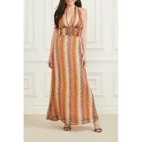 Guess Marciano By Autumn Fearne Maxi Rust Brown Multi Taglia: 38 | Maxi abiti Outlet | Donna | Marrone