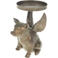 Meander Candela decorativa "", forma di maialino con ali, dimensioni 11x7x14 cm