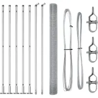 vidaXL Recinzione in filo metallico saldato con base in cemento, 10 x 1,5 metri, colore argento, modello a rete