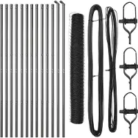 vidaXL Recinzione esagonale da fissare a terra, 25 x 1,2 m, acciaio rivestito in PVC
