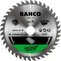 Bahco Lama Per Sega Circolare A 20 Denti Con Punta In Carburo Cementato Per Materiali In Legno 210 Mm