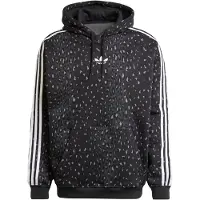 Adidas Felpe con cappuccio Leo All Over Print Loose Hoodie uomini - Nero - EU XL