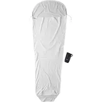 Cocoon MummyLiner Organic Cotton Sacco a pelo da viaggio (241 x 90/56 cm, grigio/bianco)