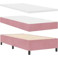 vidaXL Letto boxspring con testiera rosa 200 x 90 cm in velluto