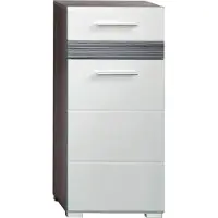 Trendteam cassettiera da bagno SetOne argento fumé Sardegna argento fumé melaminico/bianco lucido profondo 37 x 80 x 31 cm