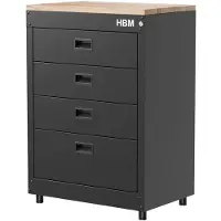 HBM Mobiletto 71 cm, 4 cassetti, nero