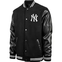 47 Brand Giubbotto Bomber Uomo Mlb Wool Zip Up Neyyan Jet Black