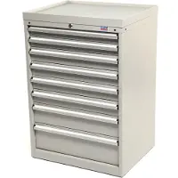 HBM Armadio portautensili 8 cassetti 72 x 58 x 100 cm nero