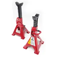 HBM 3 ton supporti per assali – altezza regolabile, acciaio robusto, bloccaggio di sicurezza