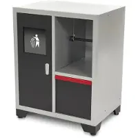 HBM Pattumiera Deluxe e portacarta per attrezzature da officina