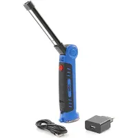 HBM Lampada LED Professionale Pieghevole e Ricaricabile 300 Lumen con Gancio e Magneti