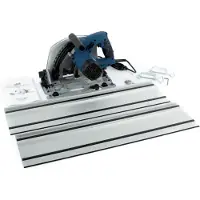 HBM Sega a tuffo professionale 190 mm da 1400 Watt, sega a cingolo con binario 2 x 700 mm