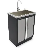 HBM Lavello professionale con rubinetto per attrezzature da officina