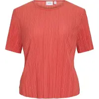 Vila Viplisa Pleated Top A Maniche Corte