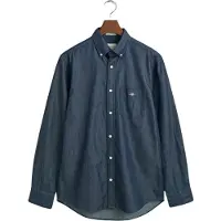 Gant per uomo. 3000400 Camicia dalla vestibilità regolare blu scuro (L), Casual, Cotone, Classico, Manica lunga, Navy