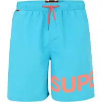 Superdry per uomo. M3010244A Costume da bagno con grafica blu (XL), Beachwear, Polister riciclato, Sostenibile