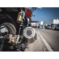Gpr Exhaust Systems Silenziatore Omologato Ultracone Inox Cafè Racer Silencer Without Link Pipe Bonneville Thruxton 1200 00-04