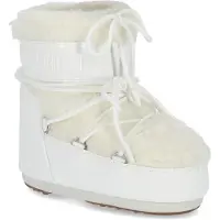 Moon Boot - Stivali doposci in pelliccia sintetica - Icon Low Faux Fur Optical White per Donne - Taglia 39-41 - Bianco