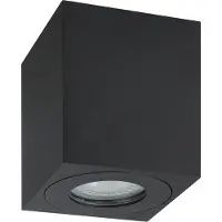 Eglo Plafoniera Esterno Moderna Quadrato Torrecola Alluminio Nero 1 Luce Gu10