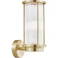 Nordlux Applique da esterno Linton, ottone, altezza 30 cm, IP54