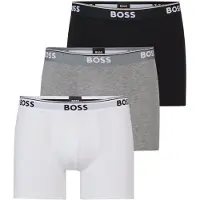 BOSS per uomo. 50475282 Pack 3 B xers 3P Power grigio, bianco, nero (S), Casual, Cotone