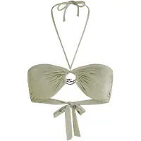 Karl Lagerfeld Karl Dna Ring Halter Bandeau Oil Green Lurex Taglia: S | Bikini Outlet | Donna | Verde