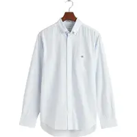 Gant per uomo. 3000140 Camicia in popeline a righe blu da banchiere dalla vestibilità regolare (M), Casual, Cotone, Manica lunga