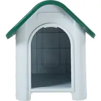 En.casa Cuccia per cani 'Bello' 75 x 59 x 66 cm plastica bianco/verde