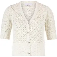 Rich & royal Ajour Cardigan Pearl White Taglia: L | Giacche Outlet | Donna | Bianco