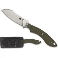 Spyderco Stok Drop Point FB50GPOD OD Green G10 coltello fisso, design di Sjoerd Stok