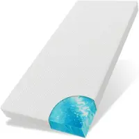 Aktiv shop GmbH ELONEO gel topper 80x200cm, coprimaterasso in gel memory foam alto 8 cm, rivestimento in rete 3D traspirante, comodo coprimaterasso per il letto