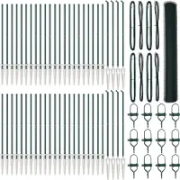 vidaXL Recinzione esagonale con pali, 100 x 1,2 m, acciaio rivestito in PVC