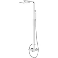 Steinberg Série 120 Système de douche, douchette à main, pomme de douche carrée, avec protection contre les brûlures, 12027201, 12027201