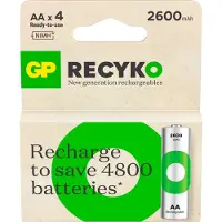 GP NiMH ReCyko AA 2600mAh 1,2V wiederaufladbar, 4 Stück