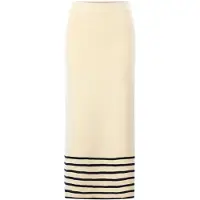 Rich & royal Striped Knit Skirt Pearl White Taglia: L | Minigonne Outlet | Donna | Bianco