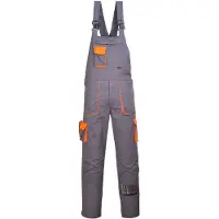 Portwest TX12 Texo Kontrast Latzhose Grigio Gr. M