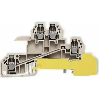 Weidmuller Morsetto di derivazione 84,5x6,1x49 mm - Morsettiera di montaggio 6 mm 24 A 3 poli WDL 2.5/S/N/L/PE