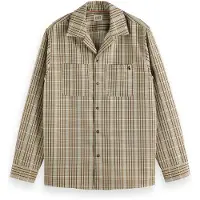 Scotch & Soda Viscose Minimal Check Shirt Brown Check Taglia: XL | Camicie Casual Outlet | Uomo | Marrone