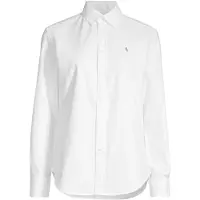 Ralph Lauren per donna. 211891377003 Camicia Oxford bianca slim (38), Bianco, Casual, Cotone, Classico, Manica lunga