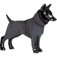 PAIKKA , impermeabile riflettente per cani, modello "Visibility Raincoat", colore: grigio scuro/antracite